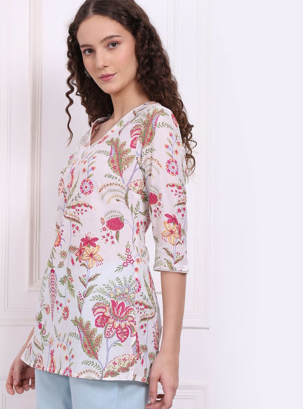 W Floral Print A-line Tunic