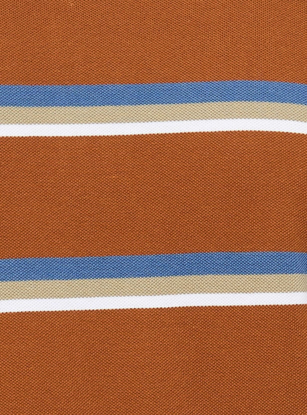 FAHRENHEIT Striped Polo T-shirt
