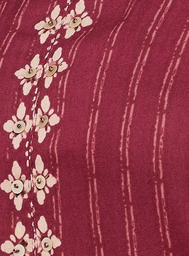 BIBA Floral Print Straight Kurta
