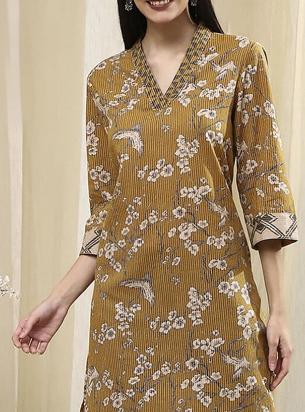 BIBA Floral Print Straight Kurta
