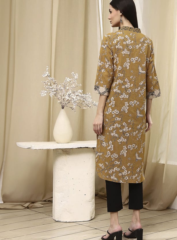 BIBA Floral Print Straight Kurta