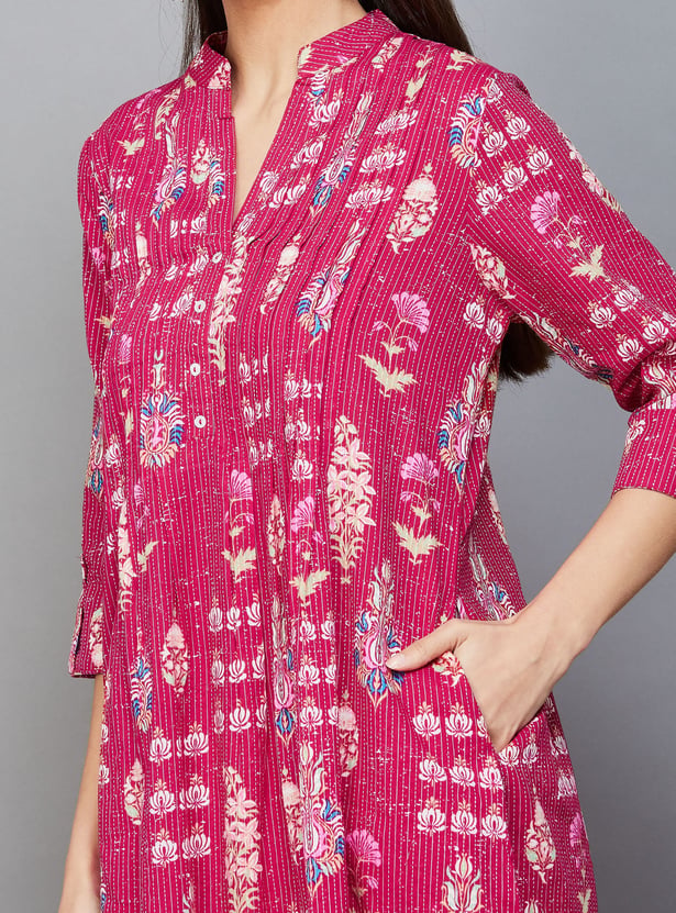 BIBA Printed A-line Kurta