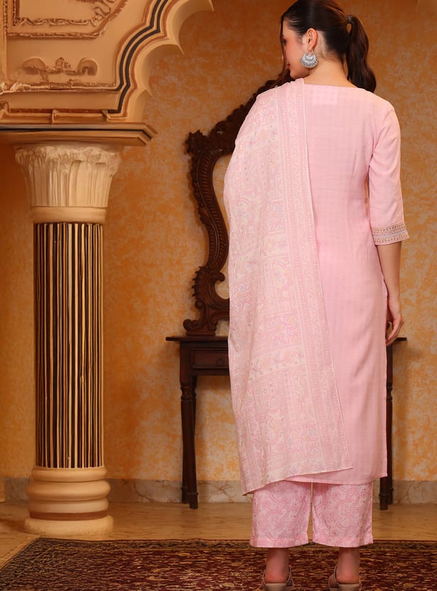 AURELIA Printed Straight Kurta Set