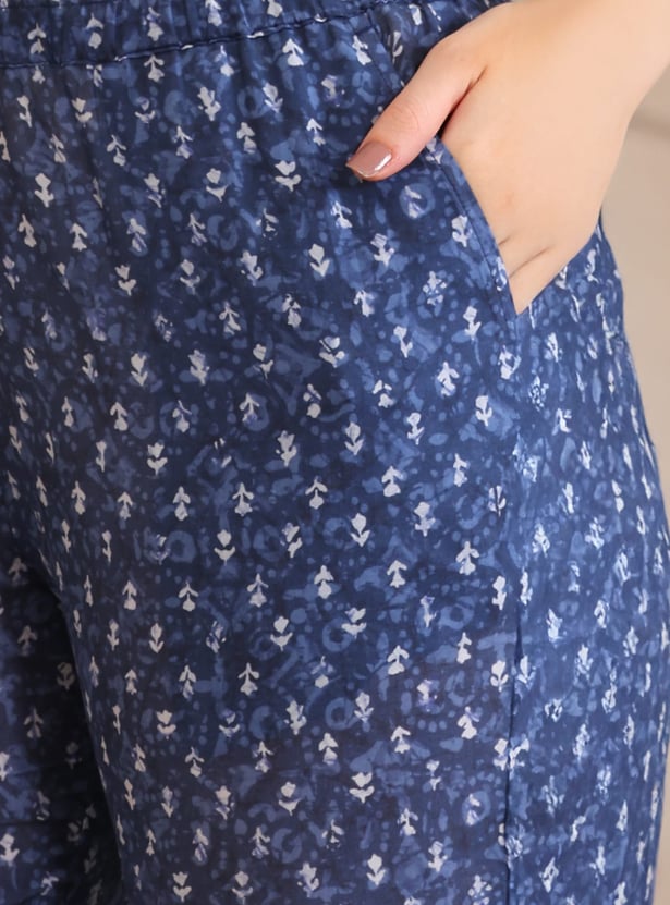 AURELIA Printed Straight Kurta Set