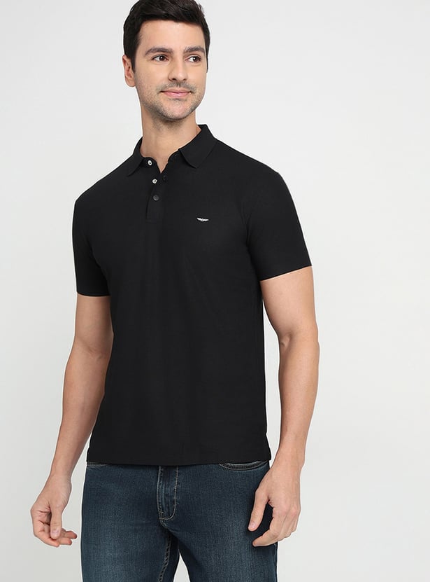 PARK AVENUE Solid Slim Fit Polo T-shirt