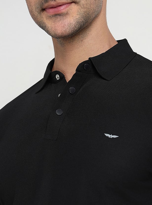 PARK AVENUE Solid Slim Fit Polo T-shirt