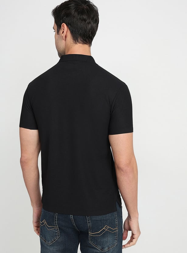 PARK AVENUE Solid Slim Fit Polo T-shirt