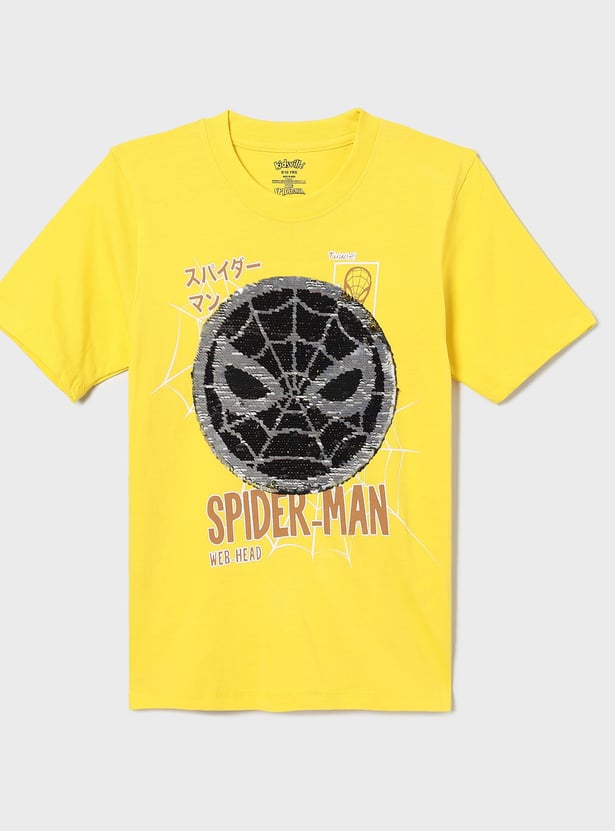 KIDSVILLE Boys Flip Sequin Spider-Man T-shirt