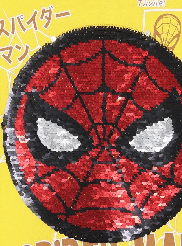 KIDSVILLE Boys Flip Sequin Spider-Man T-shirt