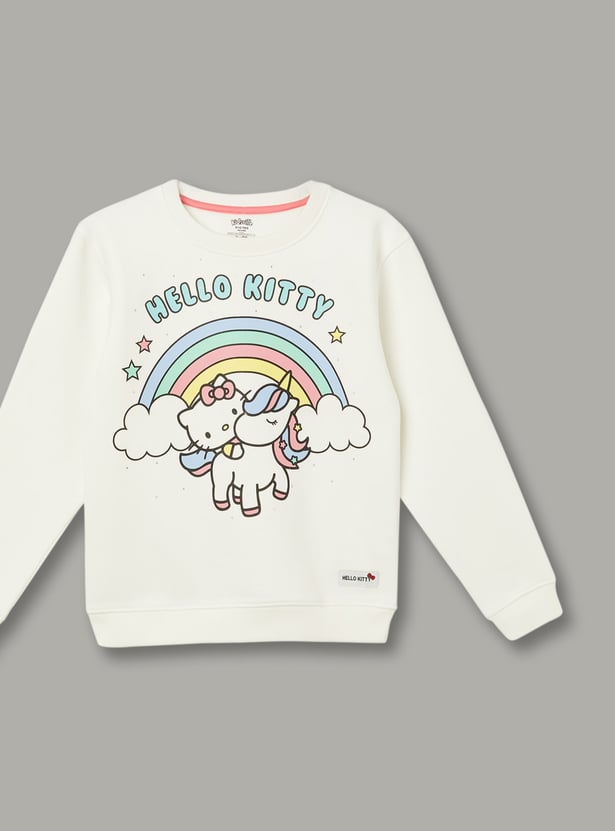 KIDSVILLE Girls Hello Kitty Print Sweatshirt