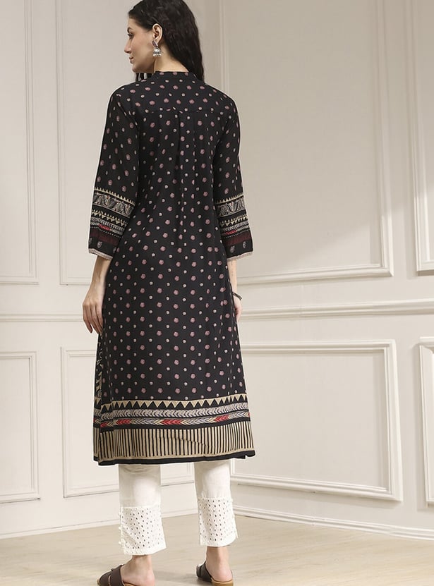 BIBA Ethnic Motif Printed A-Line Kurta