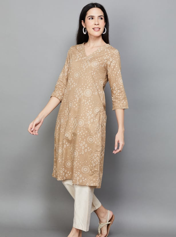 BIBA Bandhani Print Straight Kurta