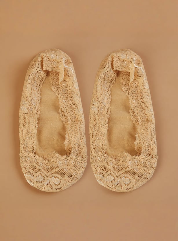 GINGER Lace No Show Socks - Pack of 3