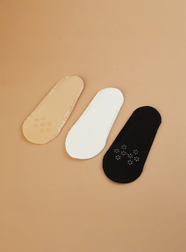GINGER Lace No Show Socks - Pack of 3