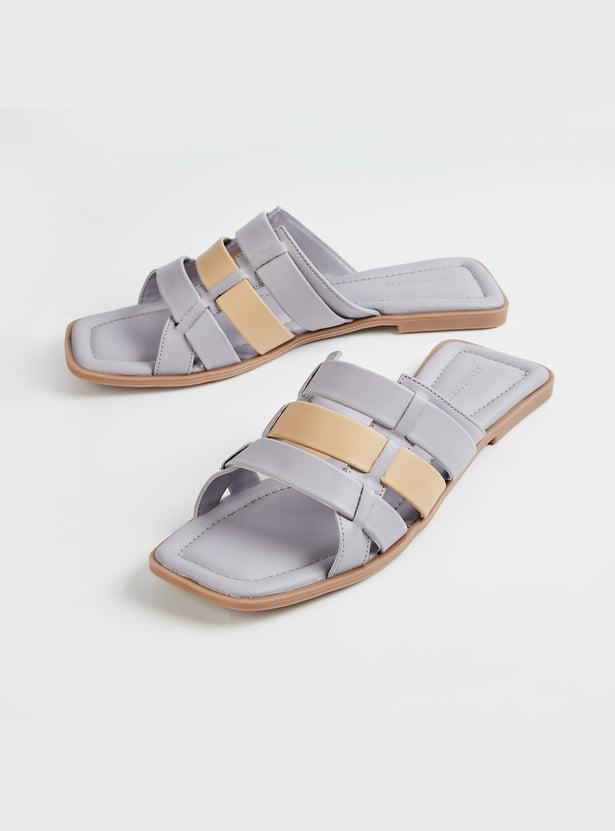 ALLEN SOLLY Strappy Slides