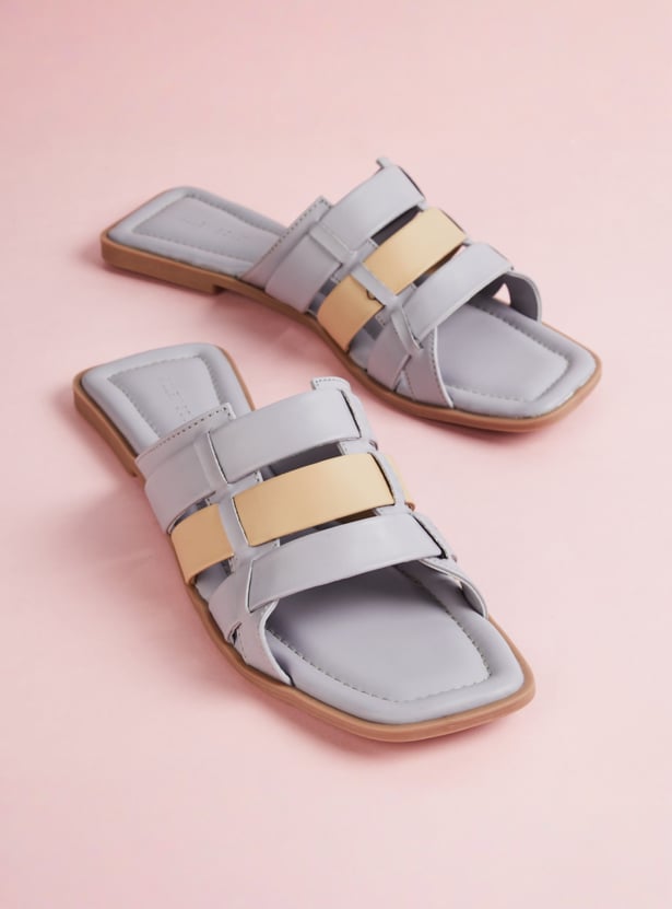 ALLEN SOLLY Strappy Slides
