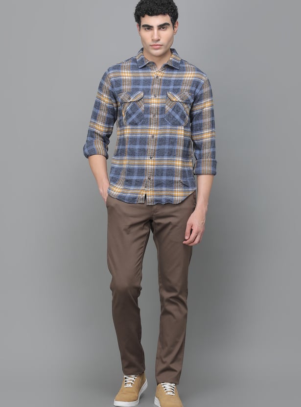 UNITED COLORS OF BENETTON Checked Regular Fit Shirt
