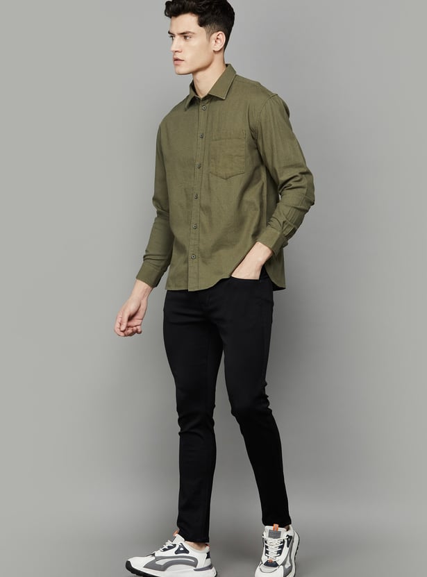 SPYKAR Solid Slim Fit Shirt
