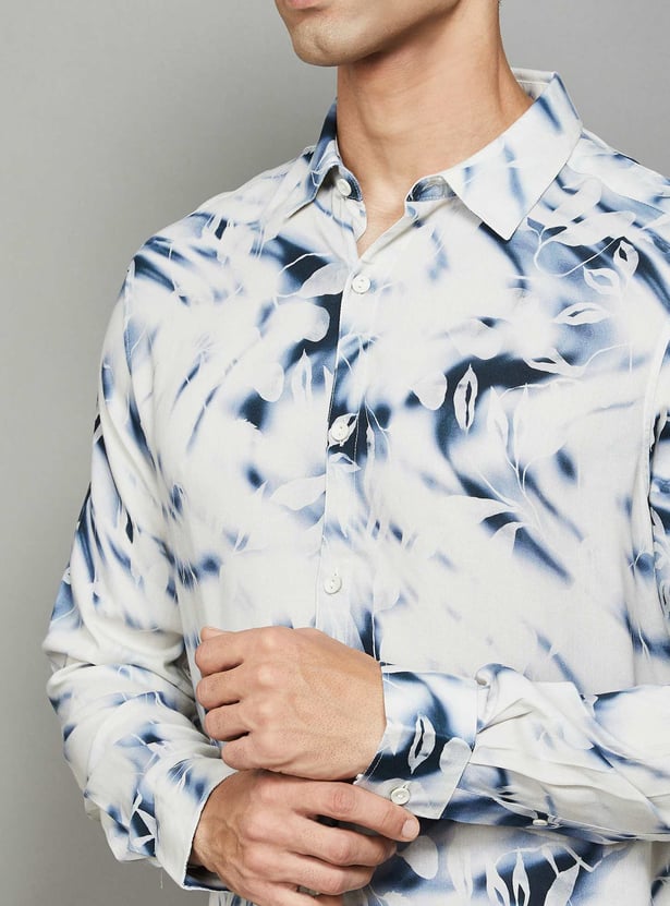 SPYKAR Floral Print Slim Fit Shirt