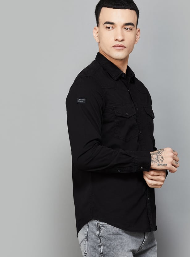 SPYKAR Solid Slim Fit Shirt