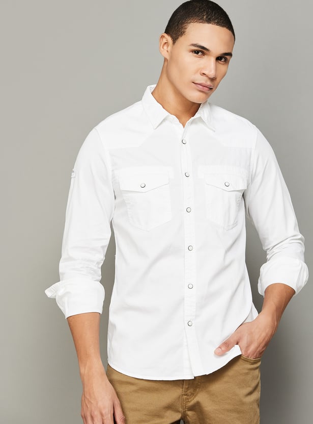 SPYKAR Solid Slim Fit Shirt