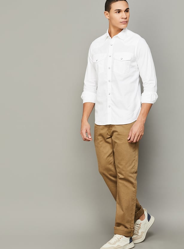 SPYKAR Solid Slim Fit Shirt