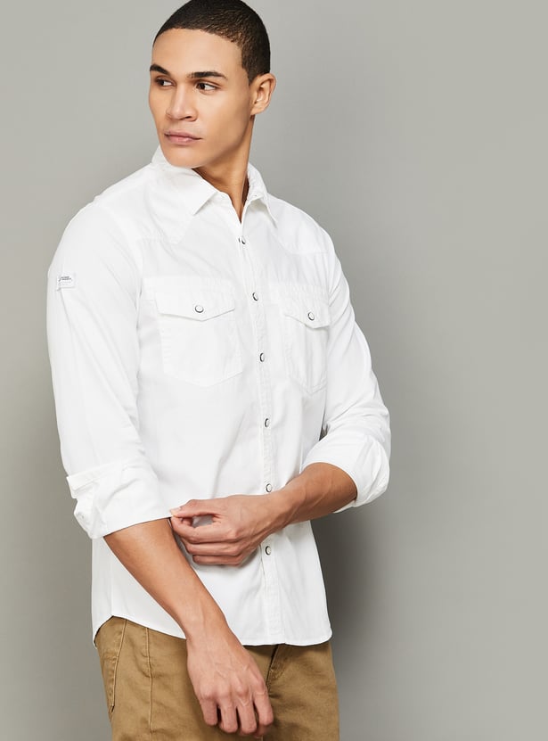 SPYKAR Solid Slim Fit Shirt