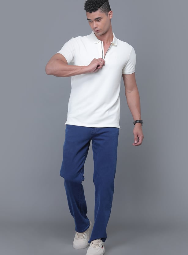 SPYKAR Waffle Textured Polo T-shirt