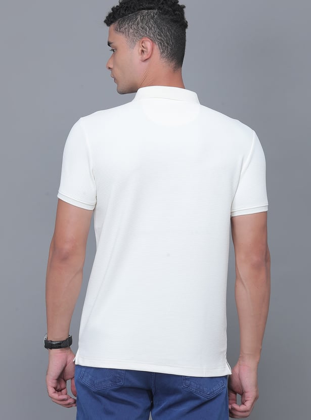 SPYKAR Waffle Textured Polo T-shirt