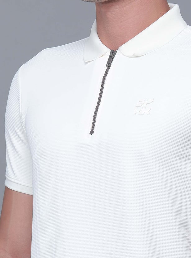 SPYKAR Waffle Textured Polo T-shirt