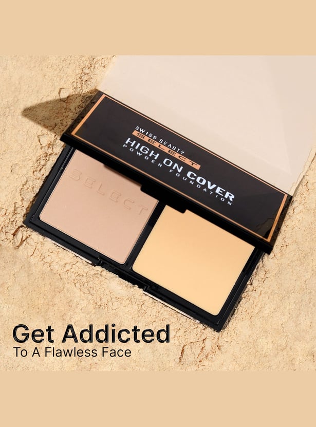 SWISS BEAUTY Select High On Cover Powder Foundation - Light Natural - 5.5g