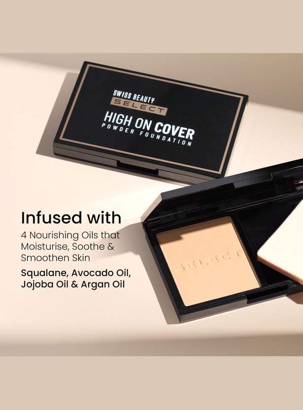 SWISS BEAUTY Select High On Cover Powder Foundation - Light Natural - 5.5g