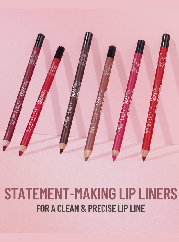 SWISS BEAUTY Bold Matt Lip Liner Set - Pack of 12 - 1.6g each