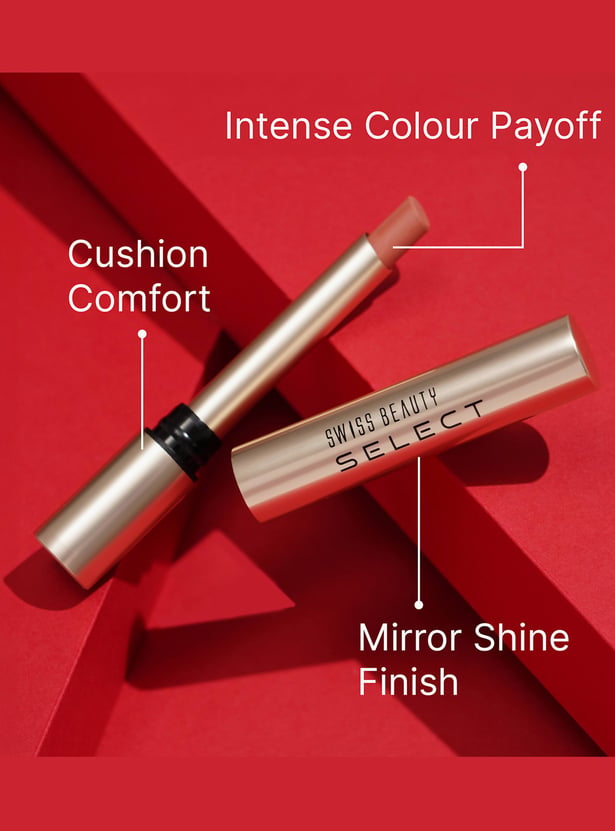 SWISS BEAUTY Select High On Shine Lipstick- 07 Red Mandate - 1g