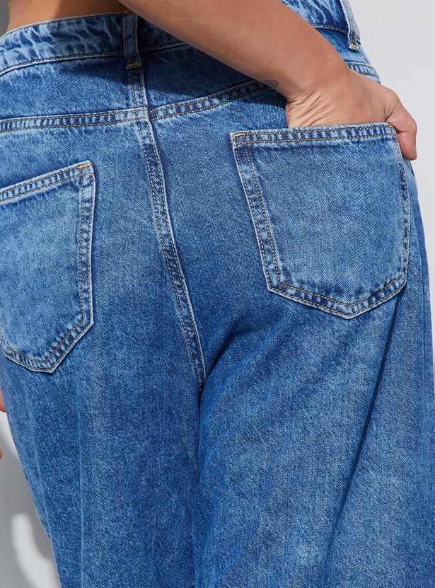 GINGER Washed High-Waist Jeans