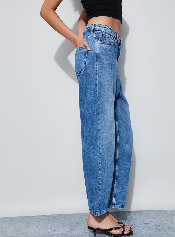 GINGER Washed High-Waist Jeans