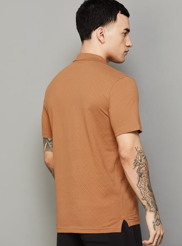 PUMA Textured Polo T-shirt
