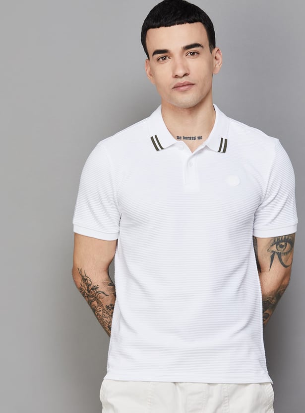 PUMA Textured Regular Fit Polo T-shirt