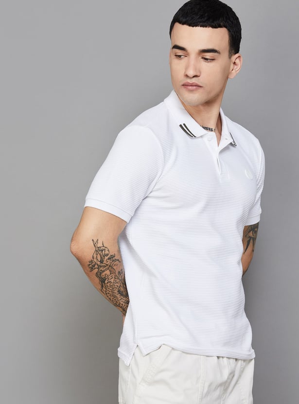 PUMA Textured Regular Fit Polo T-shirt