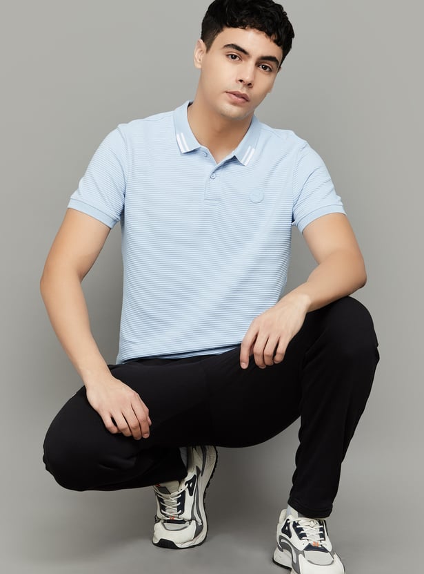 PUMA Striped Regular Fit Sports T-shirt
