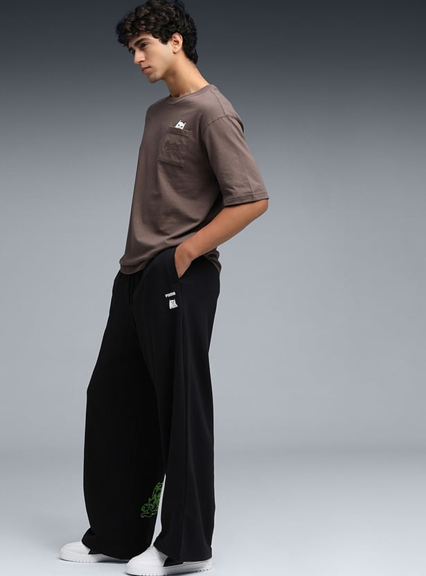 PUMA Graphic Print Elasticated Sports Track Pants