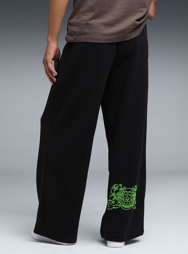 PUMA Graphic Print Elasticated Sports Track Pants