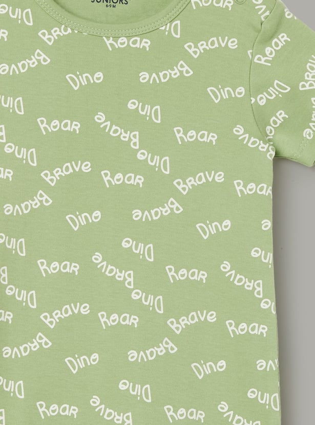 JUNIOR BABY Boys Printed Romper - Pack of 3