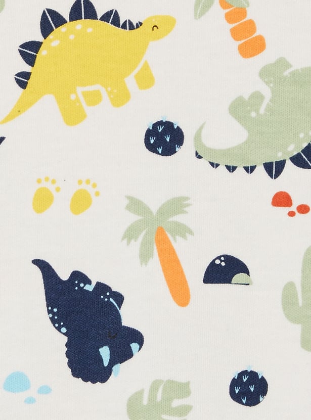 JUNIOR BABY Boys Printed Romper - Pack of 3