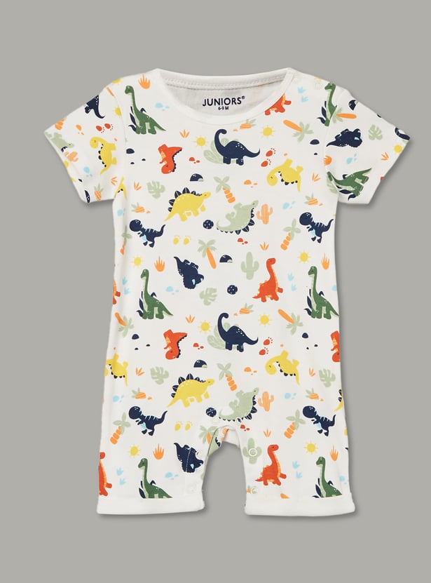 JUNIOR BABY Boys Printed Romper - Pack of 3