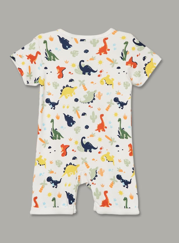 JUNIOR BABY Boys Printed Romper - Pack of 3