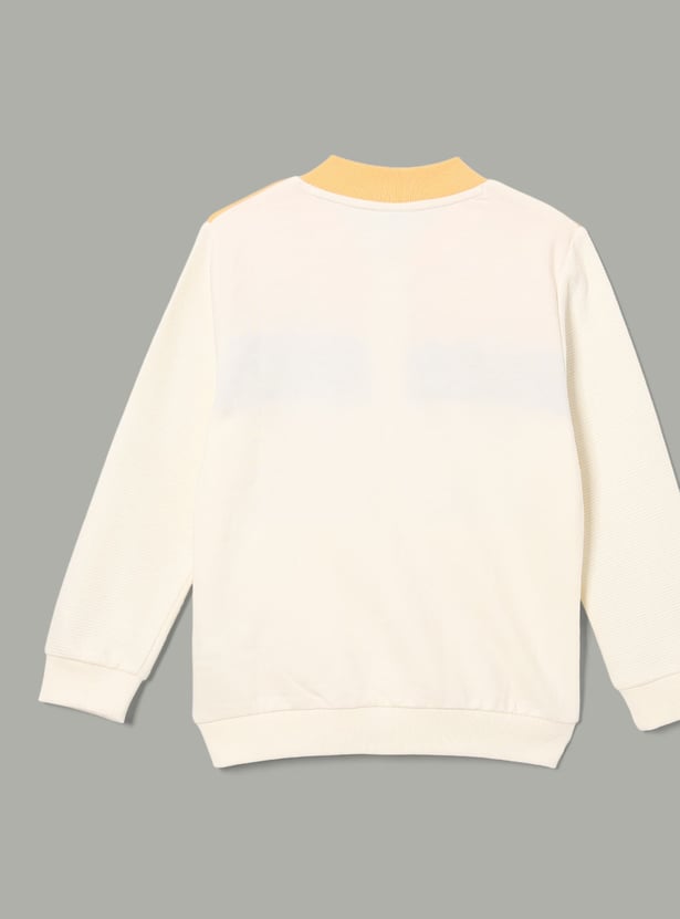 FAME FOREVER Boys Colourblock Zip-Up Sweatshirt