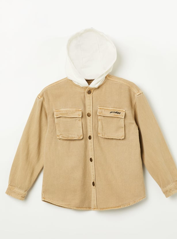 FAME FOREVER Boys Solid Hooded Jacket