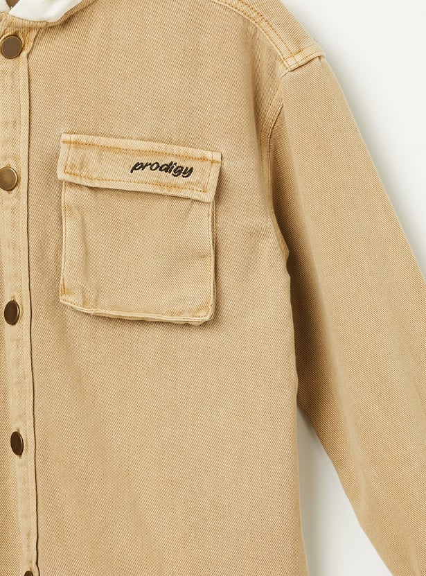 FAME FOREVER Boys Solid Hooded Jacket