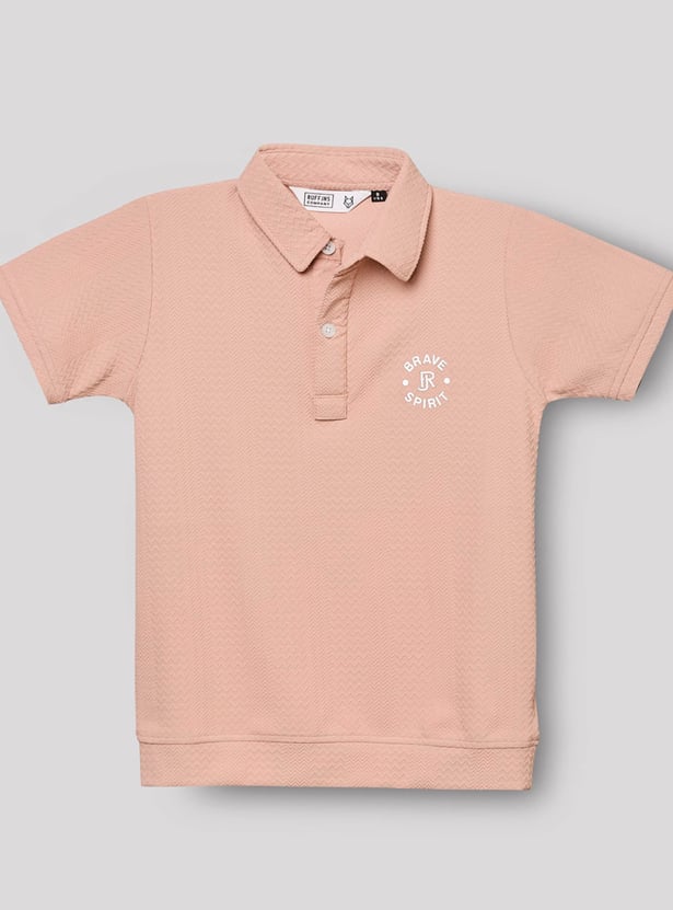 RUFF KIDS Boys Solid Polo T-shirt
